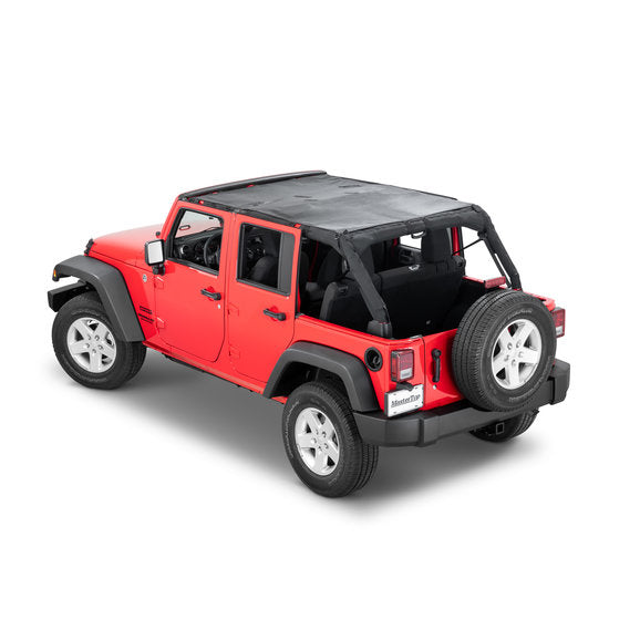 Load image into Gallery viewer, MasterTop Mesh Bimini Plus Top with Integrated Grab Handles for 07-18 Jeep Wrangler JK Unlimited