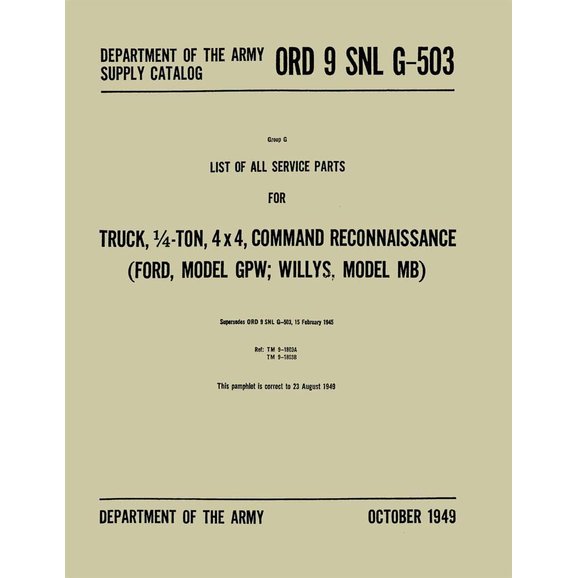 Load image into Gallery viewer, Bishko Automotive Literature Factory Authorized Parts Catalog for 41-73 Vintage Jeeps