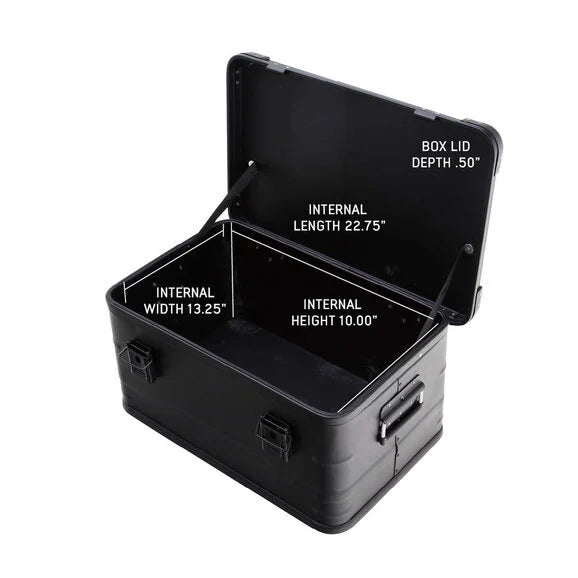 Load image into Gallery viewer, Overland Vehicle Systems 30100201 Aluminum Storage Box 53QT in Black