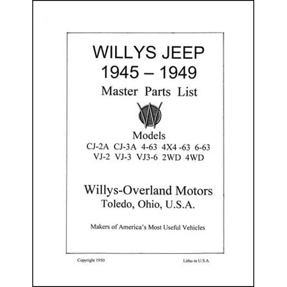 Load image into Gallery viewer, Bishko Automotive Literature Factory Authorized Parts Catalog for 41-73 Vintage Jeeps