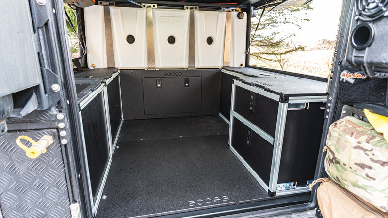 Load image into Gallery viewer, Goose Gear Alu-Cab Canopy Camper V2 - Toyota Tacoma 2005-Present 2nd & 3rd Gen. - Rear Double Drawer Module - 6' Bed