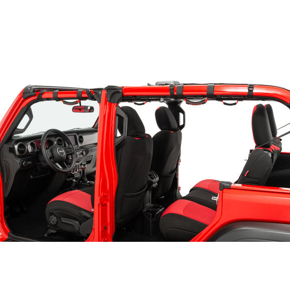 Load image into Gallery viewer, MasterTop Mesh Bimini Plus Top with Integrated Grab Handles for 18-21 Jeep Wrangler JL 2-Door