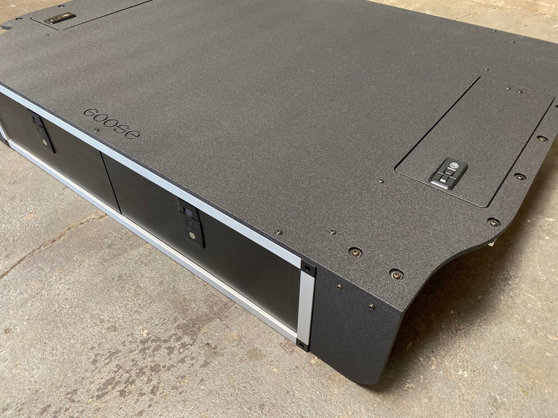 Load image into Gallery viewer, Goose Gear Toyota Land Cruiser 2008-2021 200 Series - Side x Side Drawer Module with Fitted Top Plate
