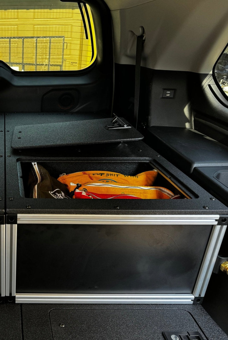 Load image into Gallery viewer, Goose Gear Toyota - Sequoia - 2023 - Present - 3rd Gen - Explore Series - Single Drawer - 19 - 3/16" Width x 38" Deep x 10" High - Drawer Module with Short Drawer 20" and Storage Space Behind Drawer