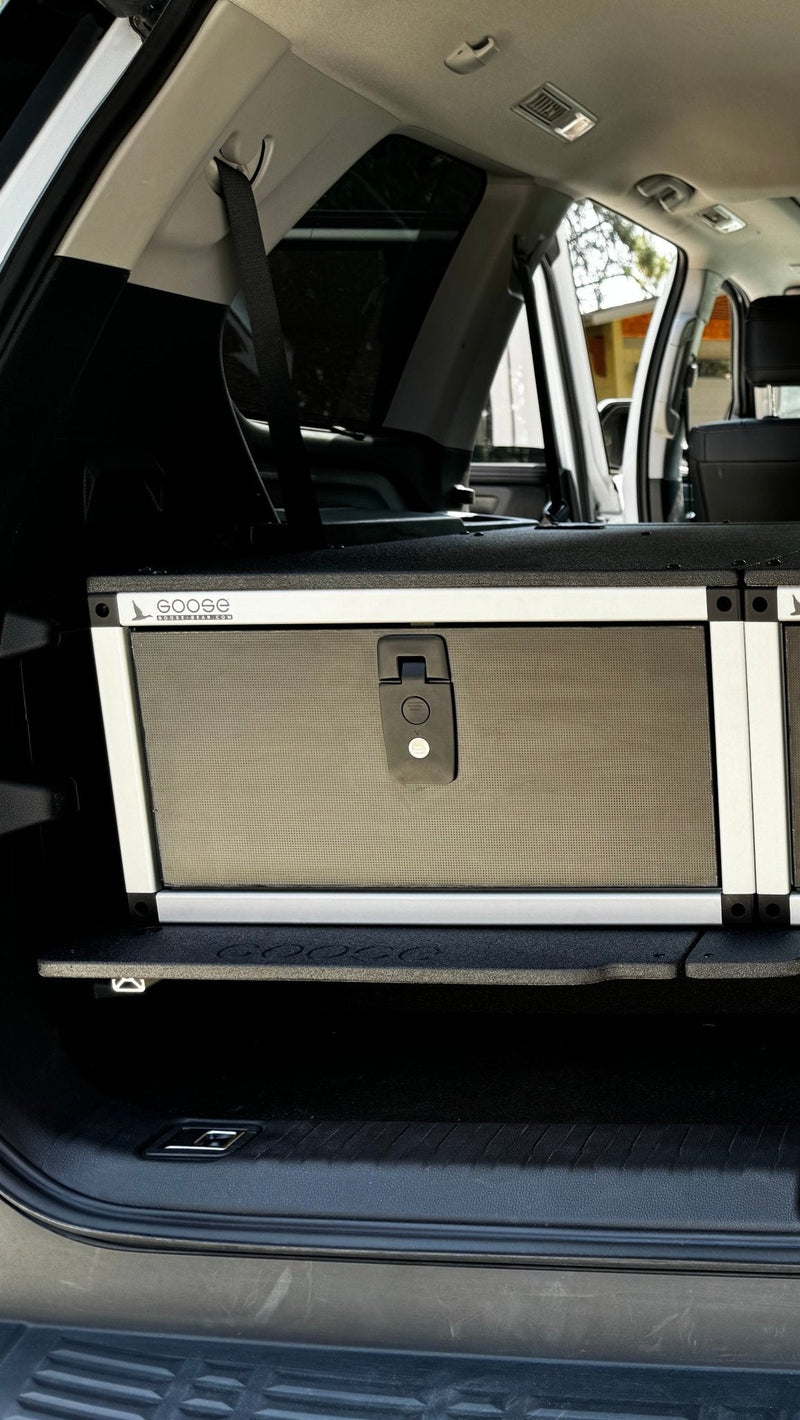 Load image into Gallery viewer, Goose Gear Toyota - Sequoia - 2023 - Present - 3rd Gen - Explore Series - Single Drawer - 19 - 3/16" Width x 38" Deep x 10" High - Drawer Module with Short Drawer 20" and Storage Space Behind Drawer