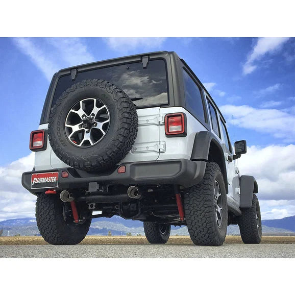 Load image into Gallery viewer, Flowmaster 817841 Force II Dual Axle Back Exhaust with Polished Tips for 18-24 Jeep Wrangler JL with 3.6L
