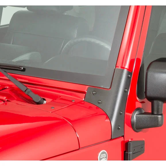 Load image into Gallery viewer, Kentrol Stainless Steel Windshield Supports for 07-18 Jeep Wrangler JK
