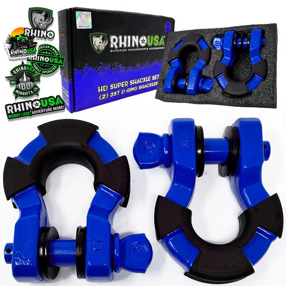 Load image into Gallery viewer, Rhino USA 8 Ton Super Shackles with Isolators
