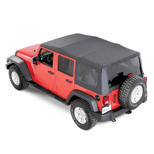 QuadraTop Premium Sailcloth Replacement Soft Top in Black Diamond for 07-18 Jeep Wrangler Unlimited JK 4 Door