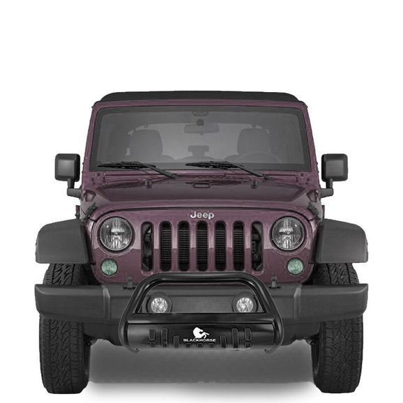 Load image into Gallery viewer, Black Horse Off Road 3&quot; Bull Bar in Black with Black Skid Plate for 10-18 Jeep Wrangler JK &amp; Unlimited JK
