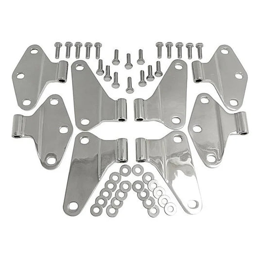 Crown Automotive RT34069 Stainless Steel Door Hinge Bracket Set for 07-18 Jeep Wrangler JK 4 Door