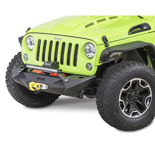 DV8 Offroad FBSHTB-24 FS-24 Front Stubby Bumper for 07-20 Jeep Wrangler JL, JK & Gladiator JT