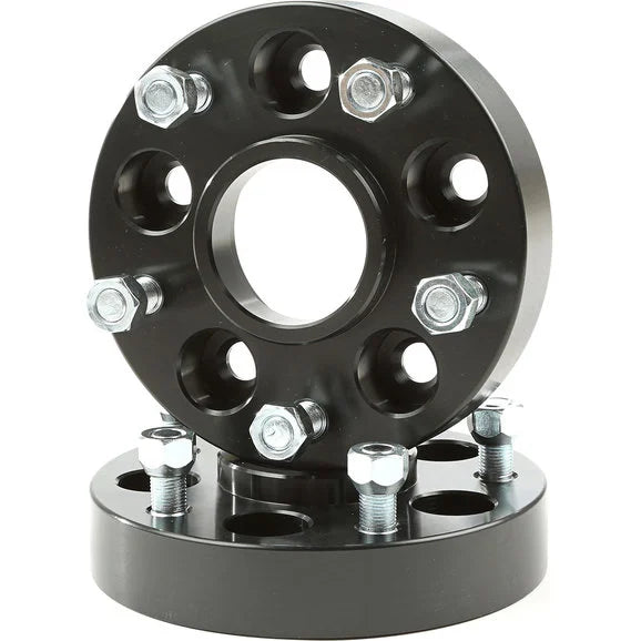 Load image into Gallery viewer, Rugged Ridge 15201.15 1.25&quot; Wheel Adapters for Jeeps Changing bolt pattern from 5x4.5&quot; to 5x5&quot;
