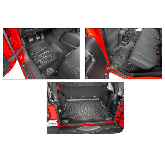 Load image into Gallery viewer, Quadratec Tru-Fit® Floor Liner Triple Combo for 07-18 Jeep Wrangler Unlimited JK
