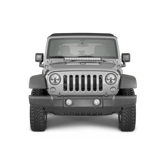 Load image into Gallery viewer, Quadratec J3 Light Bar Hood Mount Brackets for 07-18 Jeep Wrangler JK
