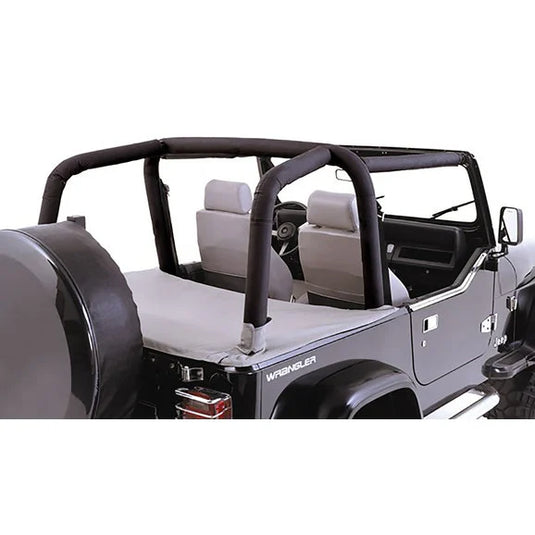 Rugged Ridge 13611.15 Roll Bar Cover Kit in Black Denim for 92-95 Jeep Wrangler YJ