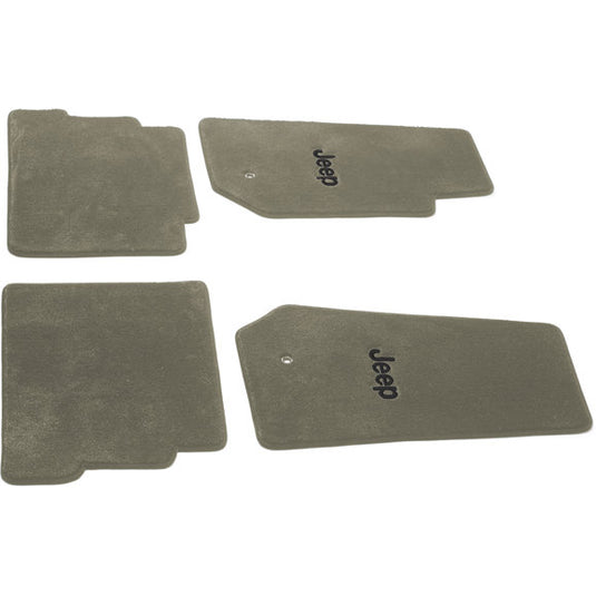 Lloyd Mats Custom Front & Rear Floor Mat Combo with Jeep Logo Embroidery for 07-10 Jeep Wrangler Unlimited JK 4 Door