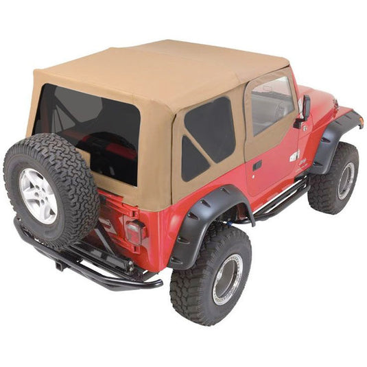 Rampage Products Complete Soft Top Kit with Upper Doors & Tinted Windows for 97-06 Jeep Wrangler TJ