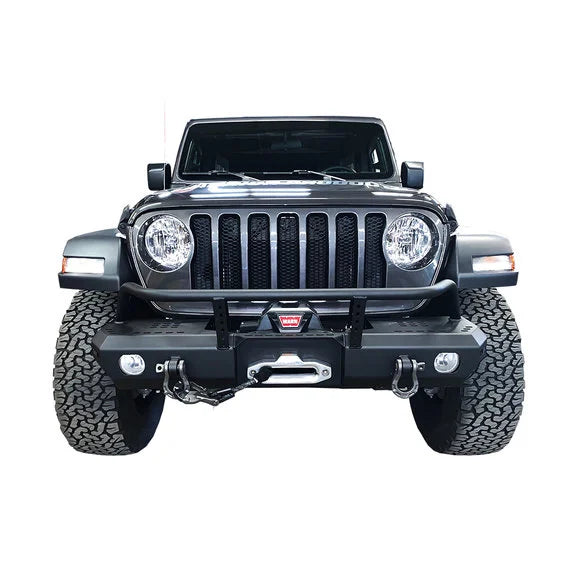 Warrior Products 6538 MOD Series Front Mid-Width Bumper with Brush Guard for 18-24 Jeep Wrangler JL & Gladiator JT