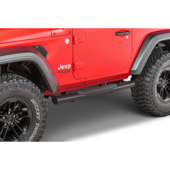 Load image into Gallery viewer, Quadratec QR4 Heavy Duty Oval Side Steps for 18-22 Jeep Wrangler JL 2-Door
