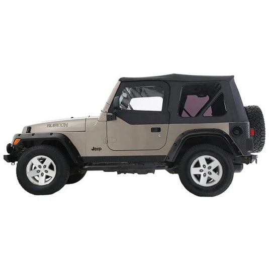 King 4WD 14010135 Premium Replacement Soft Top with Upper Doors for 97-06 Jeep Wrangler TJ