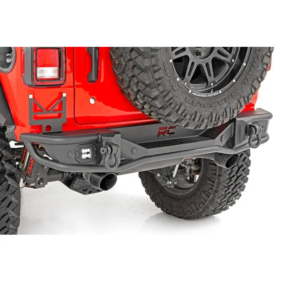 Load image into Gallery viewer, Rough Country 10648 Tubular Rear Bumper for 18-24 Jeep Wrangler JL
