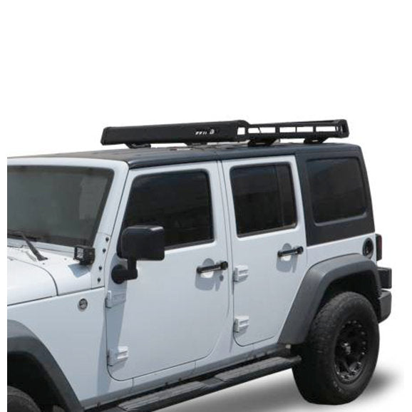 Load image into Gallery viewer, Black Horse Off Road Traveler Roof Rack with 40&quot; LED Light Bar for 07-18 Jeep Wrangler JK Unlimited 4-Door
