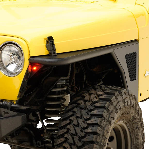 Load image into Gallery viewer, Paramount Automotive 51-0041 Steel Front Fender w/ Mesh Insert &amp; LED Turn Signal for 97-06 Jeep Wrangler TJ &amp; Unlimited TJ
