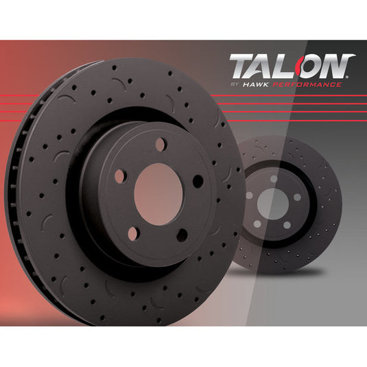 Hawk® Performance Talon Cross Drilled and Slotted Brake Rotors for 11-18 Jeep Grand Cherokee WK2