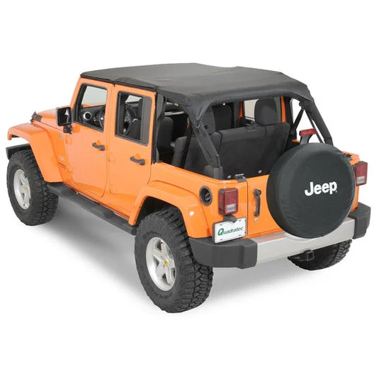 QuadraTop Bimini Top Plus in Black Diamond for 07-18 Jeep Wrangler Unlimited JK 4 Door