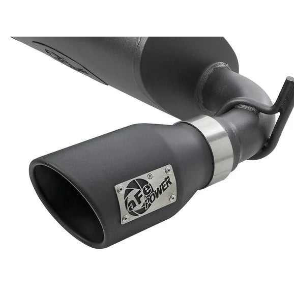 Load image into Gallery viewer, aFe Power 49-48062-B Rebel Series 2.5&quot; 409 Stainless Steel Cat-Back Exhaust System- Black for 07-18 Jeep Wrangler JK
