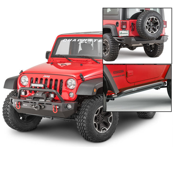 Load image into Gallery viewer, Quadratec QRC Front / Rear Bumper &amp; Rocker Guards for 07-18 Jeep Wrangler JK 2-Door
