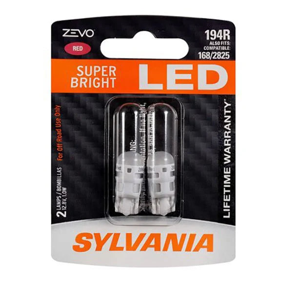 Sylvania 194RLED.BP2 #194R Red Zevo LED Mini 2 Pack