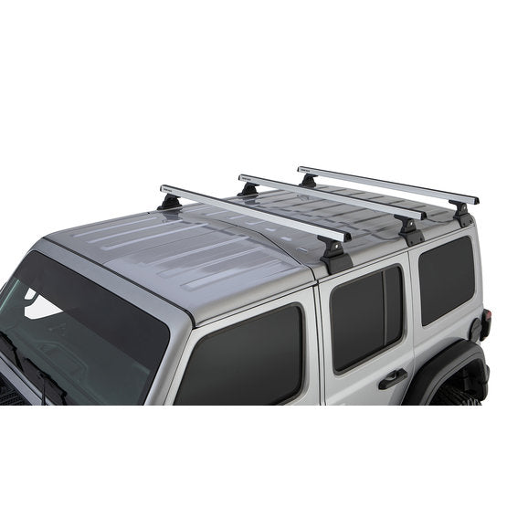 Load image into Gallery viewer, Rhino-Rack 3-Bar Backbone Roof Rack with Quick Mount Legs for 18-24 Jeep Wrangler JL Unlimited with Hardtop
