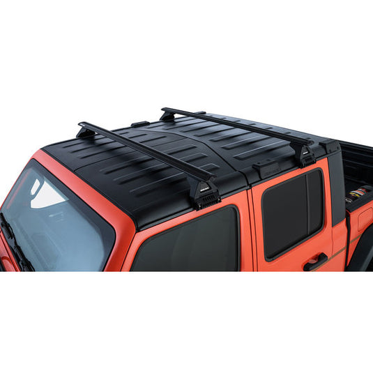 Rhino-Rack Vortex RL110 Gutter-Mount 2 Bar Roof Rack for 18-24 Jeep Wrangler JL & Gladiator JT