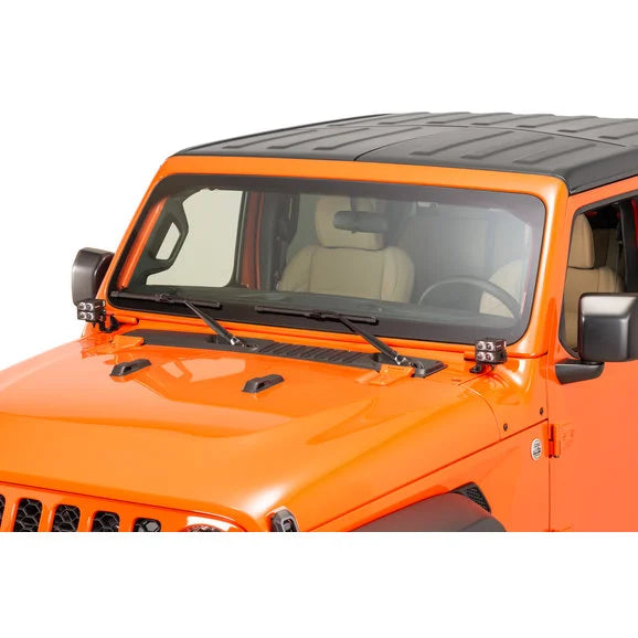 Load image into Gallery viewer, Quadratec Windshield Hinge Mount Light Brackets for 18-24 Jeep Wrangler JL &amp; Gladiator JT
