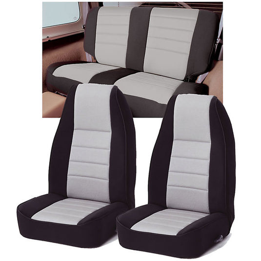 Rugged Ridge Neoprene Custom-Fit Seat Covers Combo for 76-90 Jeep CJ5, CJ7, CJ8 Scrambler & Wrangler YJ