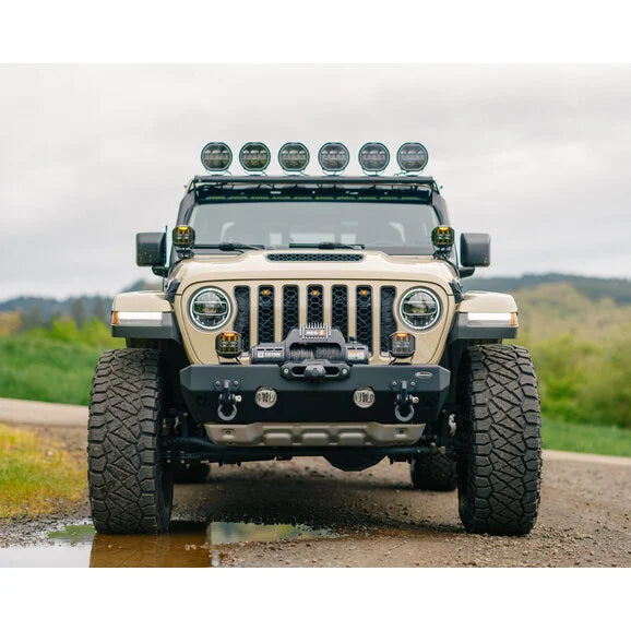 Load image into Gallery viewer, Quadratec STEALTH 7&quot; Round Eclipse Light Bar Kit for 18-24 Jeep Wrangler JL &amp; Gladiator JT
