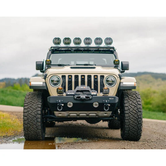 Quadratec STEALTH 7" Round Eclipse Light Bar Kit for 18-24 Jeep Wrangler JL & Gladiator JT