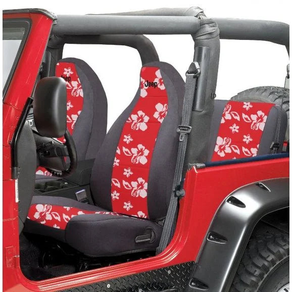 Load image into Gallery viewer, Coverking Front Seat Covers with Jeep Logo with Rear Cover for 1991 Jeep Wrangler YJ without Reclining Seats
