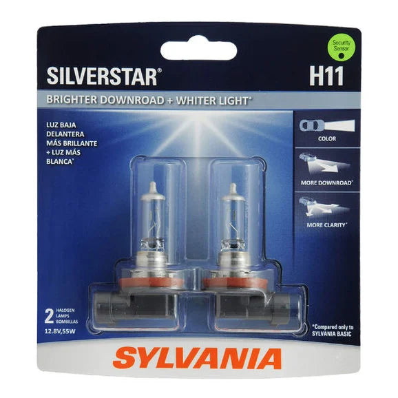 Load image into Gallery viewer, Sylvania H11ST.BP2 #H11 SilverStar Halogen Headlight Bulb 2 Pack
