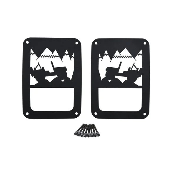 Kentrol 80702 Jeep Heritage Tail Light Guards for 07-18 Jeep Wrangler JK