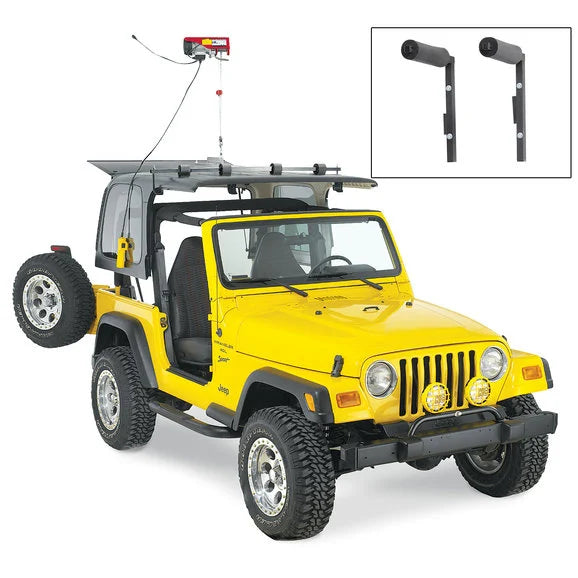 Lange Originals Power Hoist-a-Top & Door Hanger Combo for 76-06 Jeep CJ-7, Wrangler YJ & TJ with One Piece Hardtop