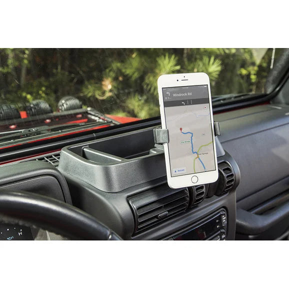 Rugged Ridge 13551.19 Dash Multi-Mount System with Phone Holder for 97-06 Jeep Wrangler TJ & Unlimited