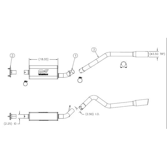 Load image into Gallery viewer, Magnaflow 16464 Street Series Performance Cat Back Exhaust System in Stainless Steel for 96-01 Jeep XJ Cherokee 4.0L
