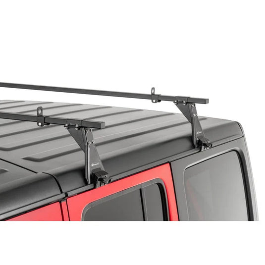 Quadratec Hardtop Drip Rail Mount Cross Bar Rack for 07-24 Jeep Wrangler JL & JK Unlimited with Factory Hardtop