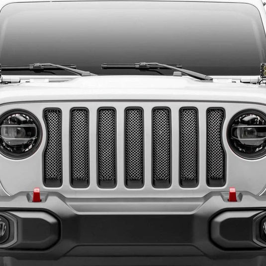 T-Rex 44493 Sport Polished Stainless Steel Mesh Grille for 18-20 Jeep Wrangler JL
