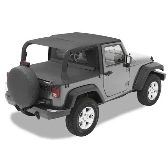 Bestop Safari Bikini, Duster & Windjammer Summer Combo in Black Diamond for 07-09 Jeep Wrangler JK 2 Door with Factory Soft Top