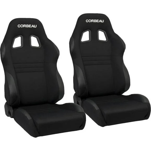 Corbeau A4 Wide Reclining Racing Seat Pair for 76-18 Jeep CJ-7, Wrangler YJ, TJ, JK & Unlimited