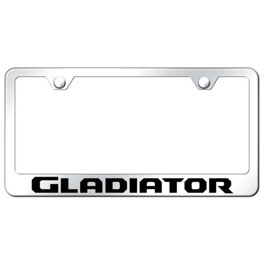 Automotive Gold Laser Etched Stainless Gladiator License Plate Frame